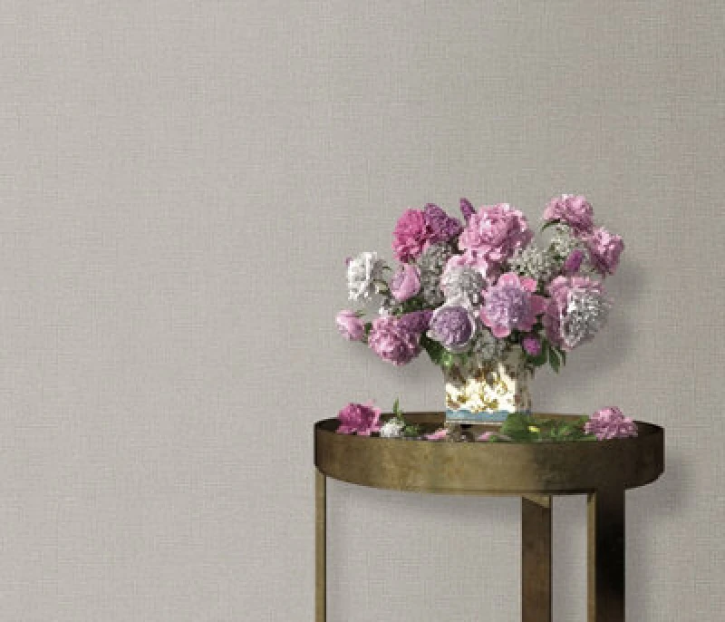 Image of Erismann Opus Dolce Linen Weave Wallpaper - Beige