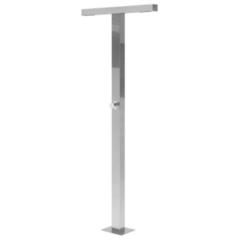 Image of Beliani Freestanding Outdoor Shower Urzulai Silver