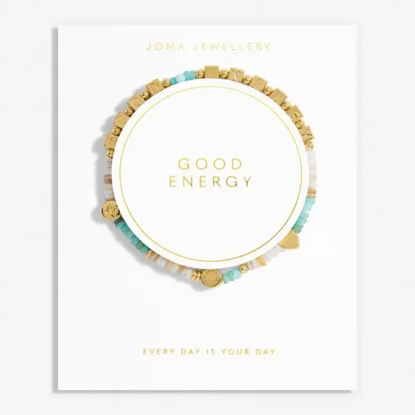 Image of Happy Little Moments Good Energy Gold Plated 17.5cm Bracelet 7087