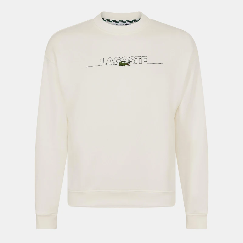 Image of Lacoste Mens Crew Neck Jumper Flour male XS