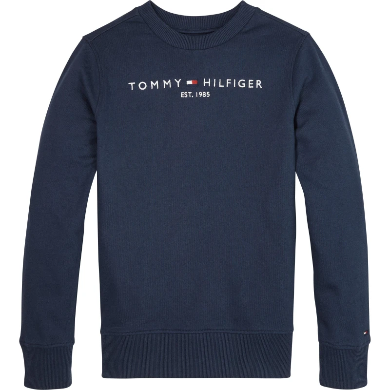 Image of Tommy Hilfiger Essential Crew Sweatshirt Navy C87 unisex 10Y