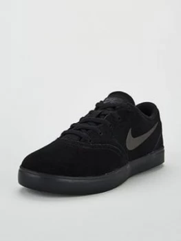 Image of Nike SB Check Suede Childrens Trainer Black Size 1