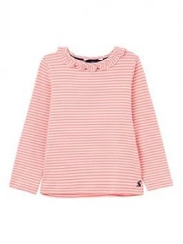 Image of Joules Girls Muriel Stripe Long Sleeve T-Shirt - Pink