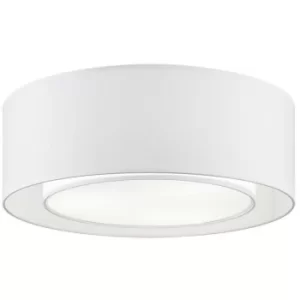 Image of Bergamo Flush Cylindrical Ceiling Lamp Chrome, 3 Light, E27