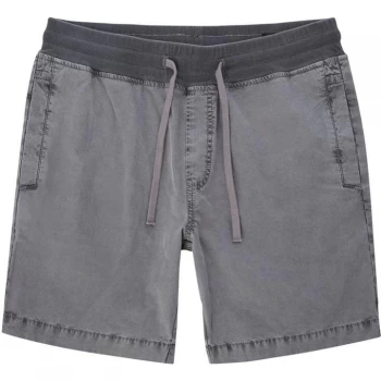 image of Label Lab Kuma Acid Wash Drawstring Shorts - Grey