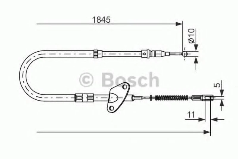 Image of Handbrake cable Bosch 1 987 477 119