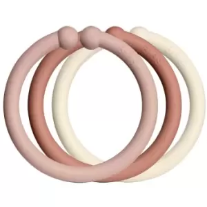 Image of BIBS Loops hanging rings Blush / Woodchuck / Ivory 12 pc