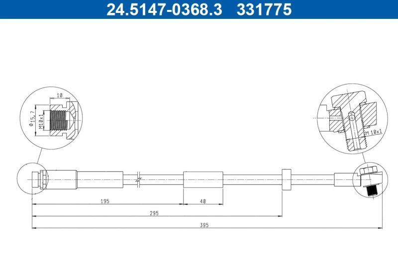 Image of Brake hose ATE 24.5147-0368.3