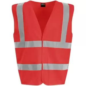 Image of PRO RTX High Visibility Childrens/Kids Waistcoat (L) (Red) - Red