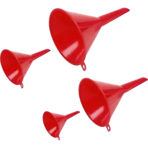 Image of Sealey 4 Piece Economy Fixed Spout Small Funnel Set