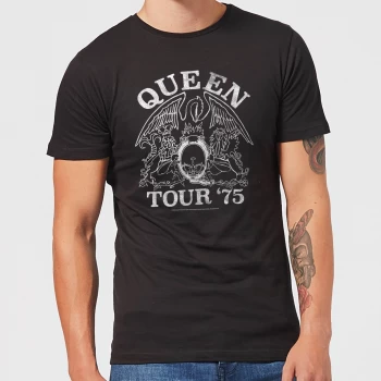 Image of Queen Tour 75 Mens T-Shirt - Black - 3XL - Black