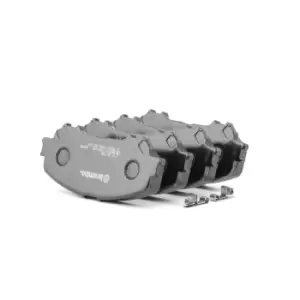 Image of BREMBO Brake pad set RENAULT,NISSAN P 56 099 D10604BA0A,D10604CA0A,D10604EA0ARV D10604EA0AVA,D106M4EAXA,D1M604BA0A,410601596R,8660004059,8660004559