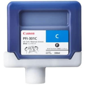 Image of Canon PFI301C Cyan Ink Cartridge