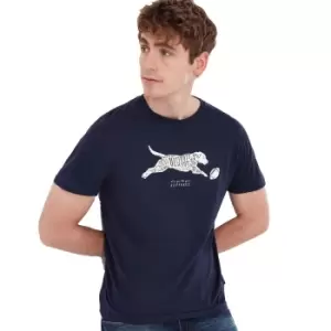 Image of Joules Mens Flynn Lightweight Jersey Graphic T Shirt M- Chest 39-41, (99-104cm)