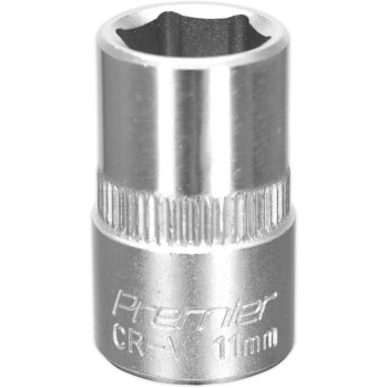 image of Sealey 3/8" Drive Hexagon WallDrive Socket Metric 3/8" 11mm