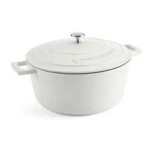 image of Cream Cast Aluminium Casserole Dish, 5L