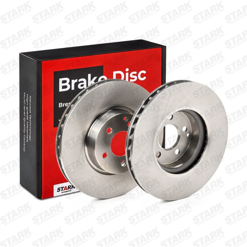 Image of STARK SKBD-0022324 Brake disc Front Axle, Vented, Cast Iron, Uncoated, Untreated, without bolts/screws Cast Iron Brake Disc (82)