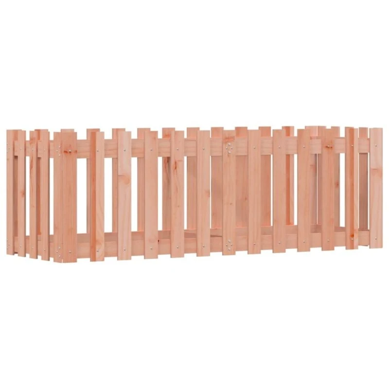 Image of vidaXL Garden Raised Bed w/ Fence Design 150x50x50 cm, Brown 832495