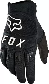 Image of FOX Dirtpaw Motocross Gloves, black-white Size M black-white, Size M