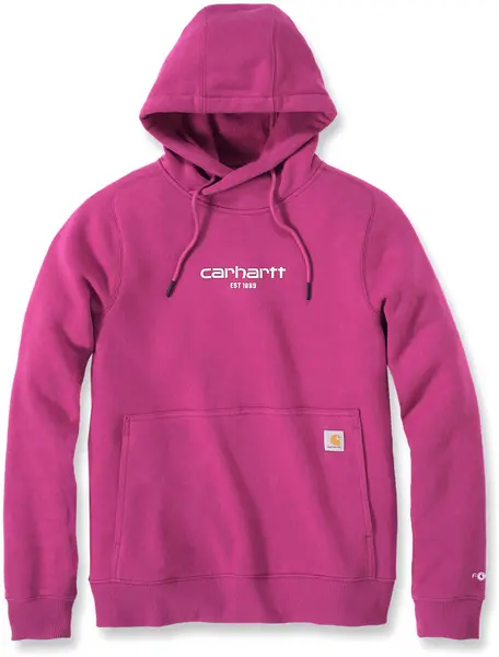 Image of Carhartt Force Relaxed Fit Lightweight Graphic Ladies Hoodie, pink, Size XS for Women