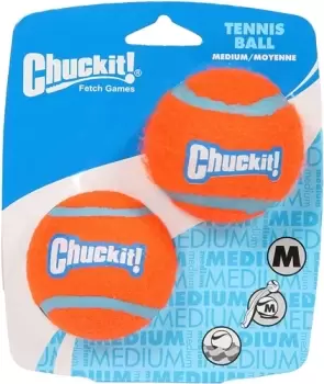 image of Chuckit Tennis Ball Dog Ball, 2 Medium Balls