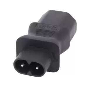 image of Lindy IEC C8 Figure 8 Socket to IEC C13 3 Pin Plug Adapter