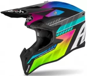 Image of Airoh Wraap Prism Motocross Helmet, multicolored, Size 2XL, multicolored, Size 2XL