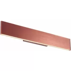 image of Wall Light Brushed Copper & Frosted Acrylic 2 x 11W LED Bulb Included