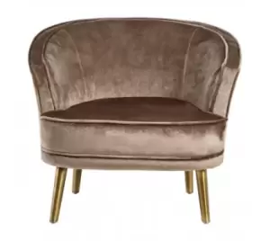 Image of Louxor Velvet Round edged Chair Black