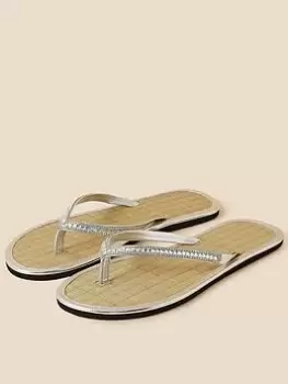 Image of Accessorize Crystal Embellished Seagrass, Multi, Size L, Women