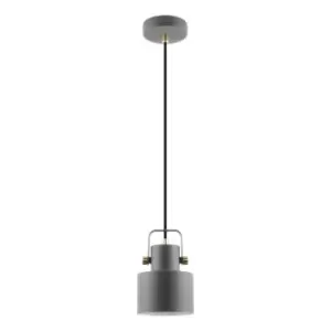 image of Netlighting Draco Dome Pendant Ceiling Light, Matt Black, Gold, White, 1x E27