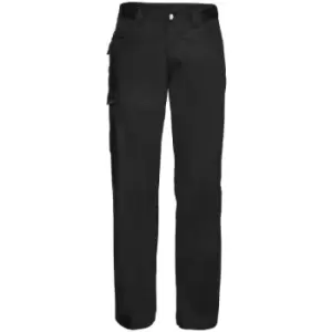 Image of Russell Workwear Mens Polycotton Twill Trouser / Pants (Regular) (38W x Regular) (Black) - Black