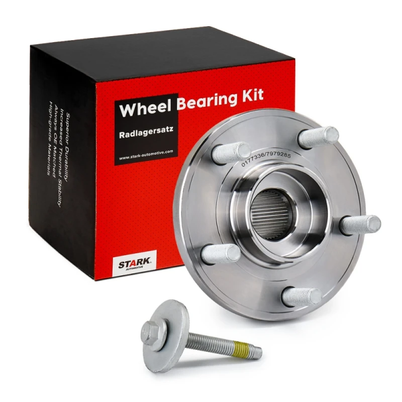 Image of STARK SKWB-0180597 Wheel bearing kit Front axle both sides, Wheel Bearing integrated into wheel hub Wheel Bearing Kit (654)