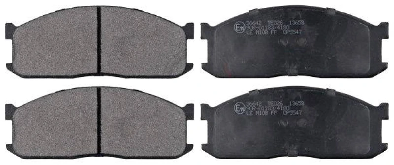 Image of A.B.S. 36642 Brake pad set without integrated wear sensor Brake Pad Set,disc brake (402)