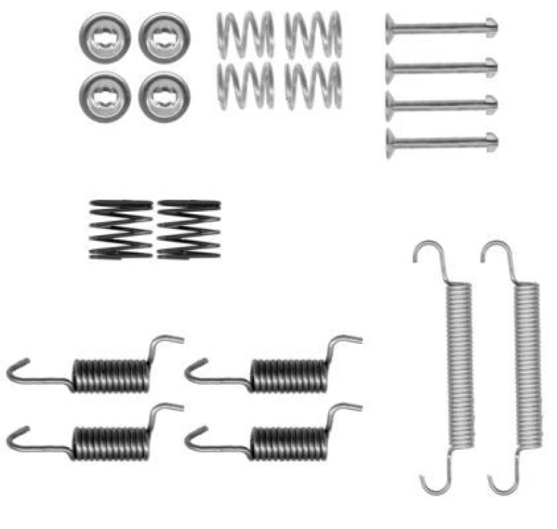 Image of HELLA Brake shoe fitting kit HELLA 8DZ 355 202-141