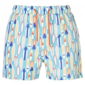 image of Pierre Cardin AOP Swim Shorts Mens - Lt Blue Surf