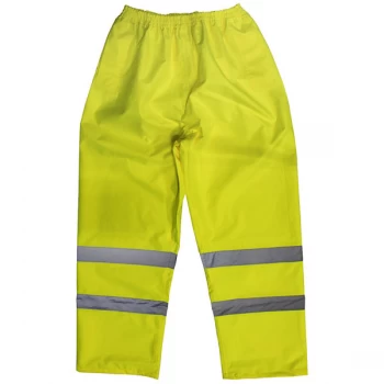 image of Worksafe 807M Hi-Vis Yellow Waterproof Trousers - Medium