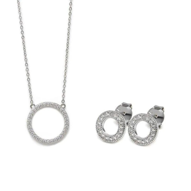 Image of Say It With Circle of life Gift Set - Silver Size: 18" Silver Unisex 18"