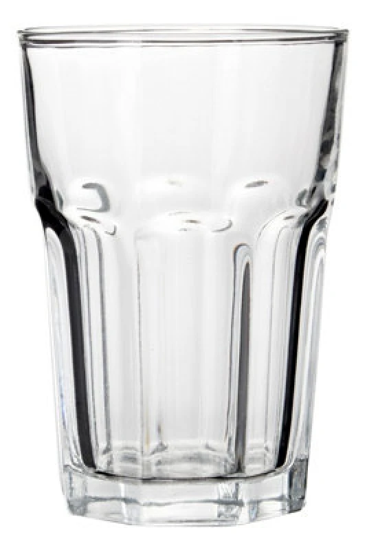 Image of Premier Housewares Versatile Set Of 4 Luxor Clear Glass Tumblers 360Ml, Fluted Glassware Drinking Glass, Sturdy Glass Tumbler Clear