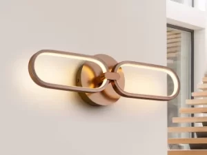 Image of Colette Integrated LED Wall Light, Rose Gold