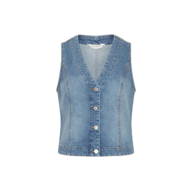 Image of moss copenhagen Womens denim vest Moss Copenhagen Eli Ada Bleu Female L