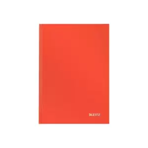 Solid Notebook A5 Ruled with Hardcover 80 Sheets of High Opacity Paper Casebound Light Red - Outer Carton of 6