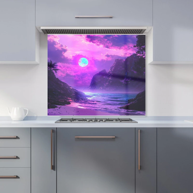 Image of Designer Kitchen Splashbacks Elena Sable: 00006 Kitchen Splashback Size: 600mm x 750mm Multicolor Unisex 600mm x 750mm