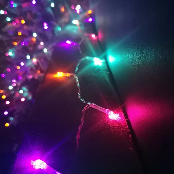 Image of 10m Multi Function Battery Operated Rainbow LED Fairy Lights Christmas Decorations with Timer