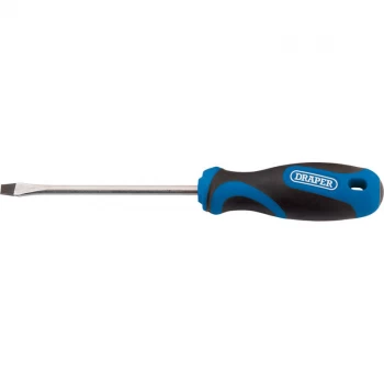 Image of Draper Soft Grip Plain Slot Screwdriver 100mm x 5mm