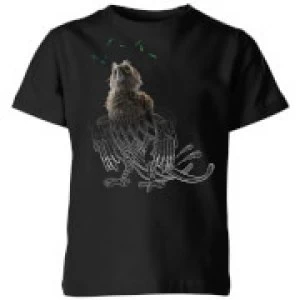 image of Fantastic Beasts Tribal Augurey Kids T-Shirt - Black - 11-12 Years