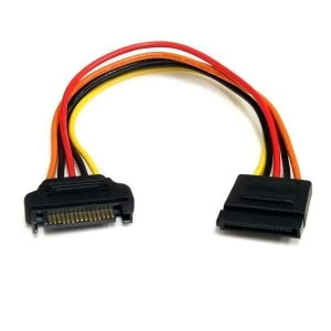 image of StarTech 8" 15 pin SATA Power Extension Cable