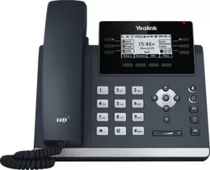 image of SIP-T42U - IP Phone - Grey - Wired handset - Desk/Wall - 100 entries - LCD