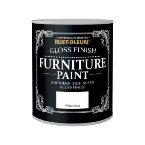 image of Rust-Oleum Gloss Furniture Paint - White Frost - 750ml