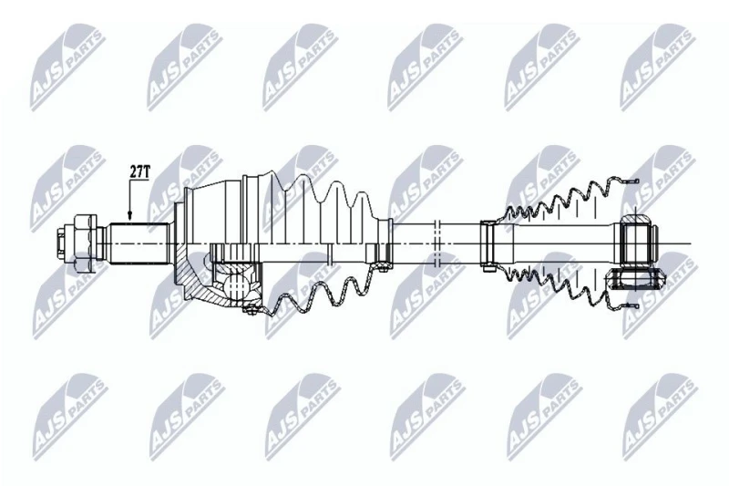 Image of NTY NPW-FT-035 Drive shaft Front Axle Right Drive Shaft (13)
